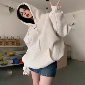 남녀공용 기모 맨투맨 후드티 레터링 프린팅 오버핏 가을 겨울 츄리닝 상의