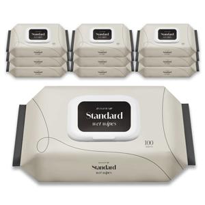 가성비 대용량 100매 10팩 즐거운집 스탠다드 저자극 유아 아기 물티슈 가성비 대용량 저자극