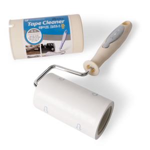 테이프 크리너(중)/10cm 중형 돌돌이 찍찍이 옷 먼지 머리카락 제거 국내생산 고점착 먼지제거기