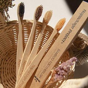 대나무 칫솔 5P 밤부 뱀부 미세모 천연 생분해 구강용품