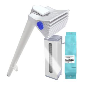 청소앤 노터치 변기크리너 스틱집게 + 리필 20개입 + 디스펜서 벽걸이