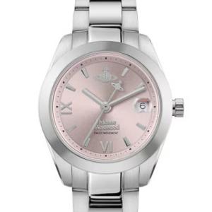 Vivienne westwood 비비안 웨스트우드 여성용 핑크 다이얼 스틸 스트랩 여성용 시계 - VV292PKSL