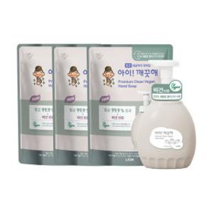 아이깨끗해 프리미엄 비건 핸드워시 무향  450ml 용기 1개 + 400ml 리필 3개