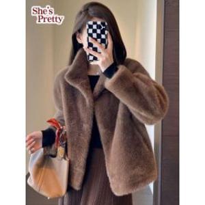 벨벳밍크페이크퍼코트 L까지 여성퍼코트_P411274280