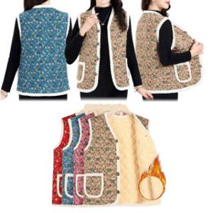 (20%쿠폰)7000원대~1+1 촌캉스 플라워 방한 퀼팅 양털 조끼 누빔 어머니 할머니 사무실 김장 겨울