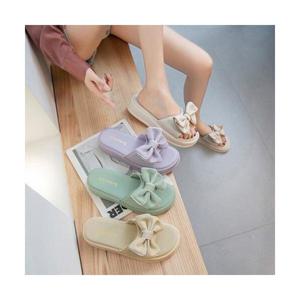 메르젠느 파스텔 빅리본 포인트 슬리퍼