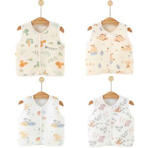 신생아 아기 사계절 누빔 순면 실내조끼(0세-3세까지)