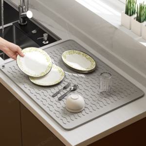 논슬립 실리콘 드라잉 매트 식기건조매트 주방 트레이 40x30cm