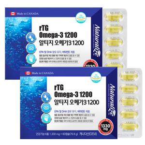 알티지 오메가3 2통 rTG 오메가-3 omega3 EPA DHA 4개월분