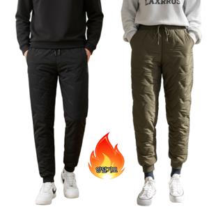 제니유 겨울 남성 고주파 누빔 양털 기모 패딩 조거팬츠 빅사이즈