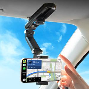 차량용 썬바이저 길이조절 다용도 스마트폰 일자형 거치대