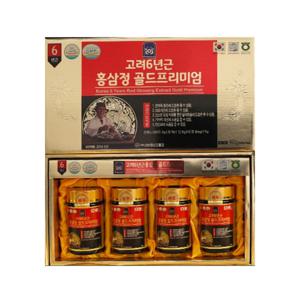 홈쇼핑방송정품/김오곤 고려 6년근 홍삼정 골드프리미엄 1세트 (240GX4병)홍삼진액 진세노사이드 8mg/15g