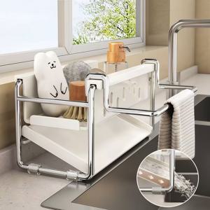 주방 싱크대 물빠짐 수세미 거치대 두꺼운 탄소강 수세미 걸이 세제 거치대