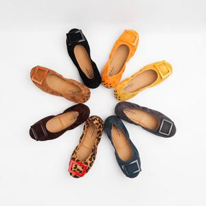 [신난다슈] 여성 플랫슈즈 1cm 밴딩 플랫 단화 양가죽 SW220821