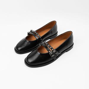 [신난다슈] 여성 로퍼 단화 2cm 메리제인 펌프스 플랫 구두 발편한 낮은굽 LN247211 블랙