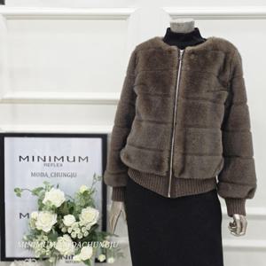 [미니멈]MD 후드 니트 인조모피  자켓 점퍼 MD MMZDKFJ0720