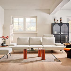 [에싸] 벨리뉴 4인 스윙기능 카시미라 패브릭 소파(스툴 선택)