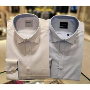 (예작)남자정장사계절인기 구김적은 화이트블루 모달스판2종 FSBS162 슬림핏긴팔와