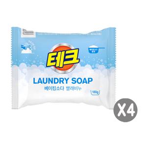 [엘지생활건강]엘지 테크 베이킹소다 빨래비누 180gX4개