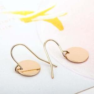 소프트 웨이퍼 라운드 귀걸이-골드OC