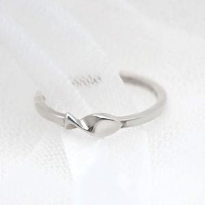 92.5 실버 모던 웨이브 물고기 링 프리사이즈 은 반지