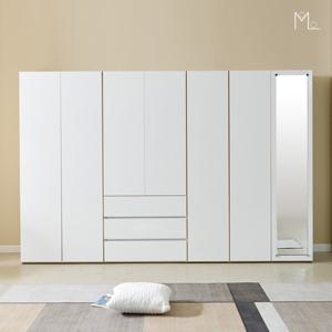 [모로]메이벨 20T 2800 원터치 장롱세트 M4 거울 옷장 장농 장롱