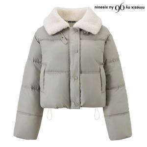 [나인식스뉴욕]양털 카라 밑단 스트링 패딩 점퍼 (NP4JJ036L0)