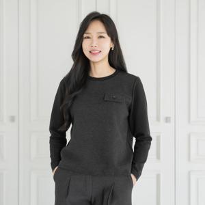 엄마옷 마담4060 밴딩배색포켓티셔츠 여성 데일리 -ZTE2512062-