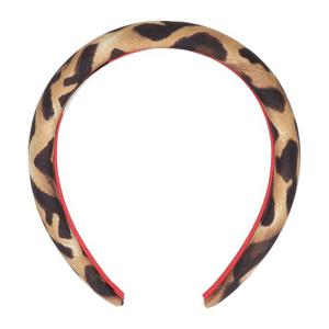 펜디 애니멀 프린트 실크 패디드 헤어밴드 FXQ711AVP6 F0QF0