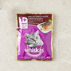 위스카스 구운 고등어 파우치 80g 고양이 사료