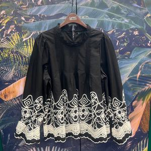 [르니앤맥코이]자수레이스소매프릴블라우스MN04BL404_IC