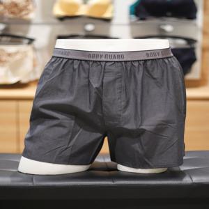 [보디가드] YD01 면100% 솔리드 그레이 남자 트렁크 박서 BGMTA561