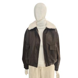 [에이비에프지]페이크 인조가죽 퍼 점퍼 ADA1HL01A