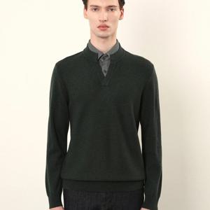 부산본점 단독가 모던하고깔끔한솔리드셔츠레이어드니트  MIEBP4F8201