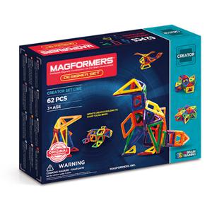 [짐보리플레이앤뮤직]맥포머스 디자이너 세트 62PCS(부산본점)