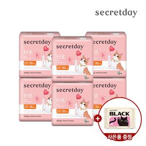 시크릿데이 러브플러스 롱라이너 20P 6팩+블랙 중형 2P 증정Y