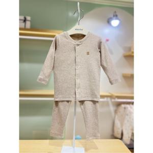 압소바HM (아기내복)베이지 골지 슬림내의 (가을신상) (1A2D10385)