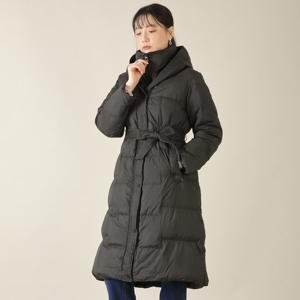 [애비뉴투지]후드 이중 하이넥 가을 겨울 오리털 롱 패딩 J12550