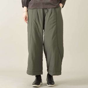 애비뉴투지 엄마옷 패딩 솜 허리밴드 여성 겨울 커브드 와이드 통바지 P12535