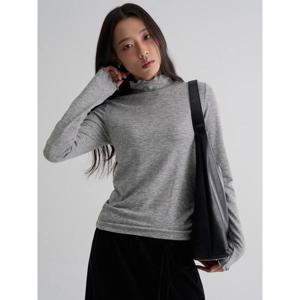 (356141WM13) [에잇세컨즈] 소프트 터틀넥 긴소매 티셔츠  그레이