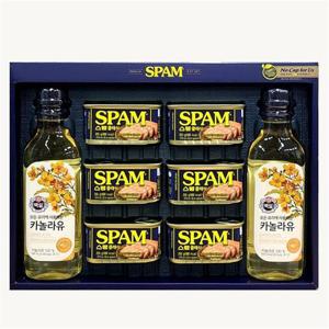 명절선물세트 스팸복합1호 스팸 카놀라유 5개세트