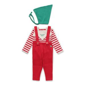 [블루독베이비8] FW25(RD)홀리데이 멜빵 상하세트A HJ (45C7067215) (BLUEDOG BABY 유아 출산 백일 선물 도