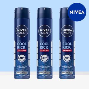 니베아 맨 데오드란트 스프레이 쿨 킥 200ml 3개