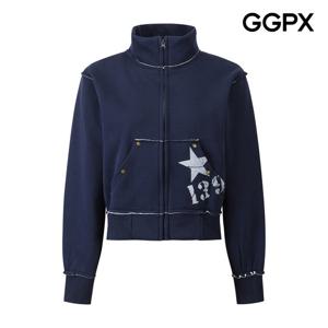 GGPX  넘버 스타 프린팅 기모 집업 점퍼 (GQ1JP004F)