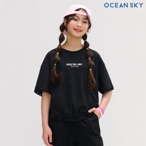 [오션스카이]여아 쿨링 매쉬 배색 반팔 티셔츠-DBJG5883D03