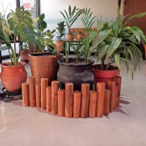 원목 통나무 화분 울타리 (목봉) 95x26cm (대)
