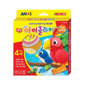 7000 탱탱 아이클레이 4색 18g 교육용 아모스 (