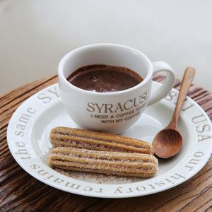 시라쿠스 레터링 도자기 커피잔 카푸치노잔 세트 230ml