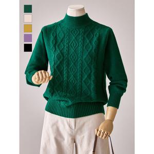 [커스텀에이블]다이아 꽈배기 반목 니트_T2511KN666D