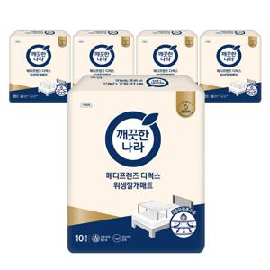 깨끗한나라 메디프렌즈 디럭스 위생깔개매트 10개입 x 5팩